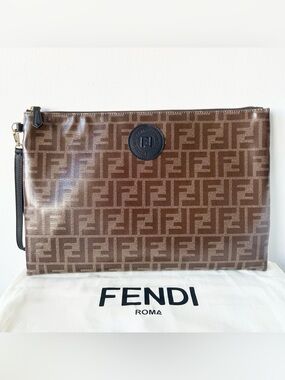 Fendi FF Monogram Zucca Pouch